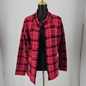 Sweater Sweater Plaid Cardigan Jacket XL